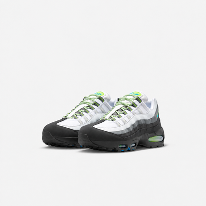 White / Grey / Neon Green & Blue