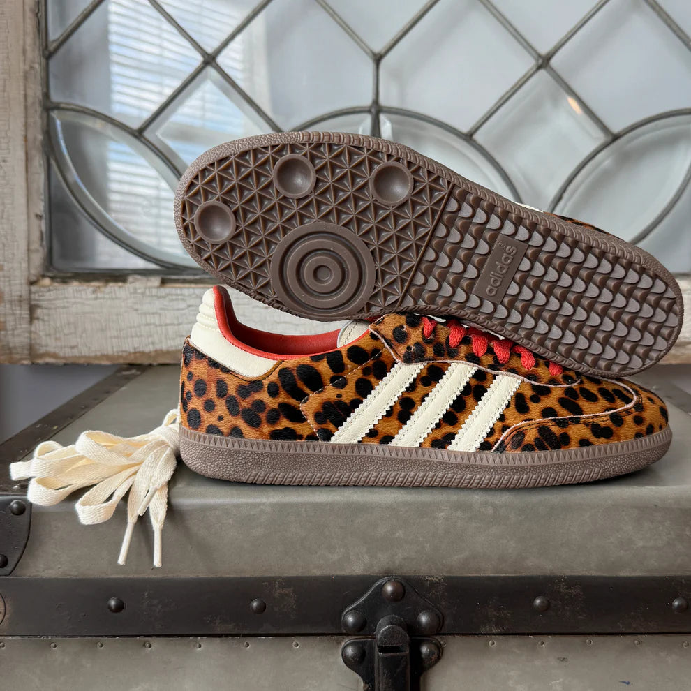 AD Samba Women's Red Leopard Sneakers