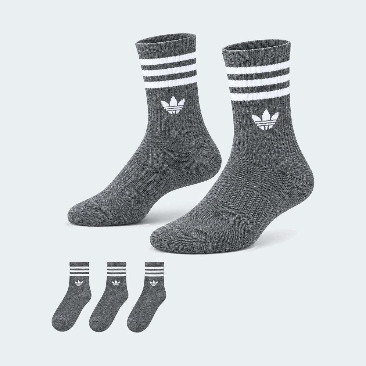 Dark Grey Heather / White