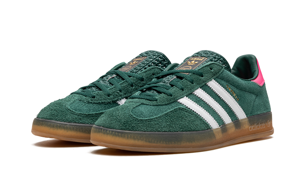 AD Gazelle Indoor Collegiate Green Lucid Pink